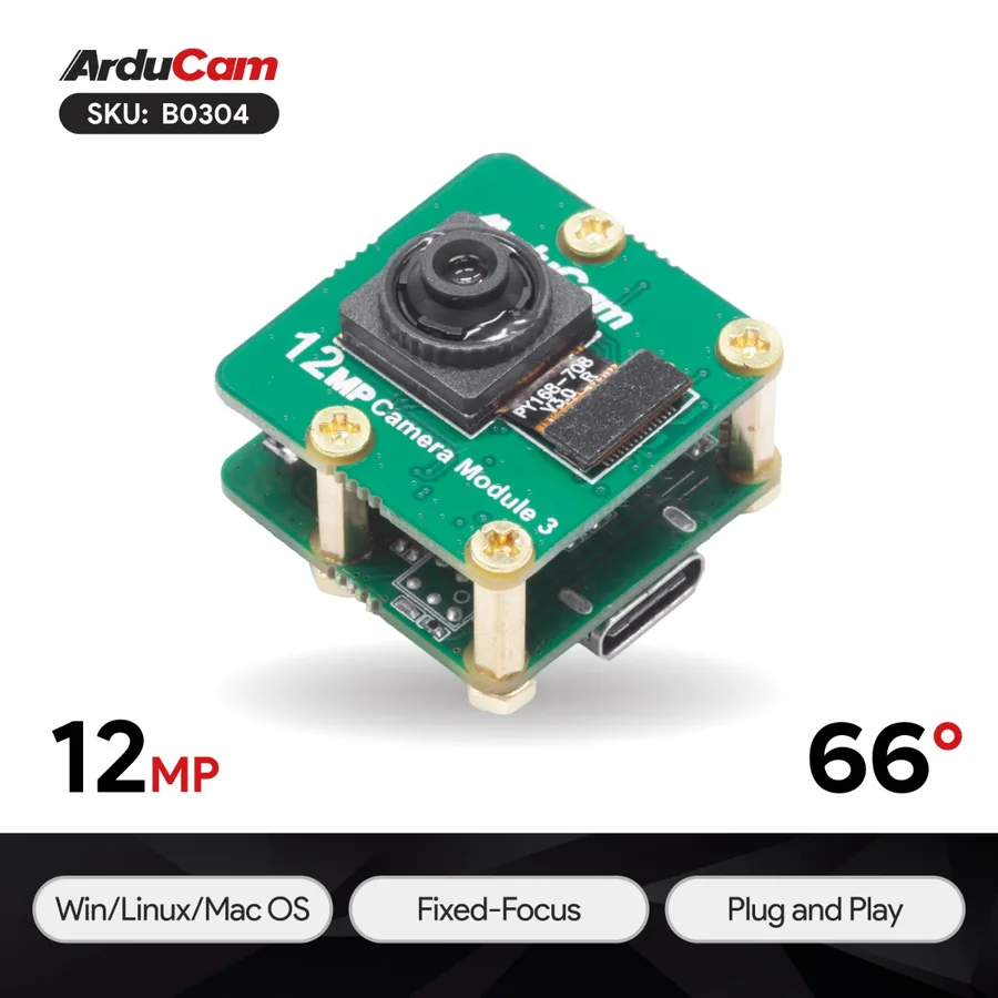 B0304 12MP A708 USB2 UVC Camera Module, available with HDR and Metal Housing Module