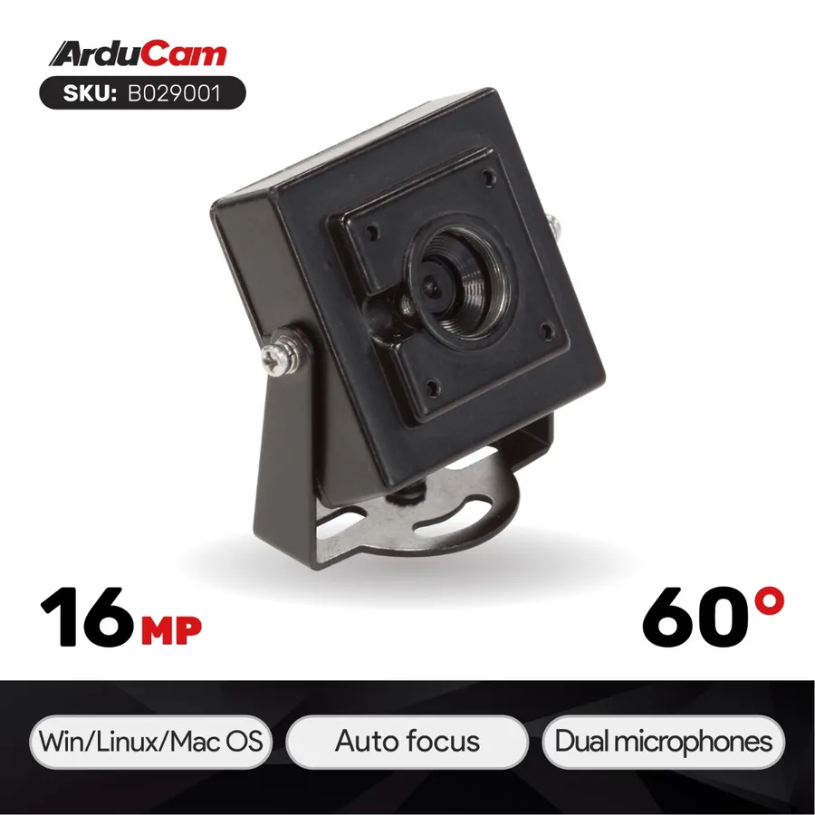 B029001 16MP A298 Autofocus USB2 UVC Camera Module with Metal Case, Multiple preset AI resolutions