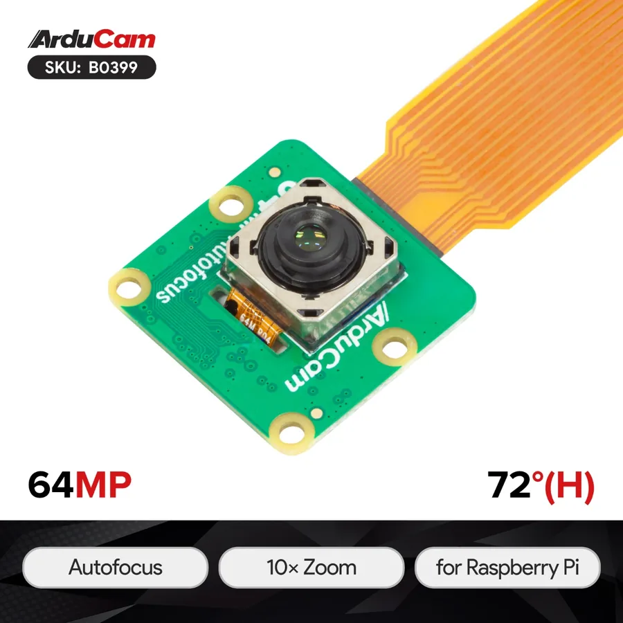 B0399 64MP PDAF&CDAF Autofocus Camera for Raspberry Pi