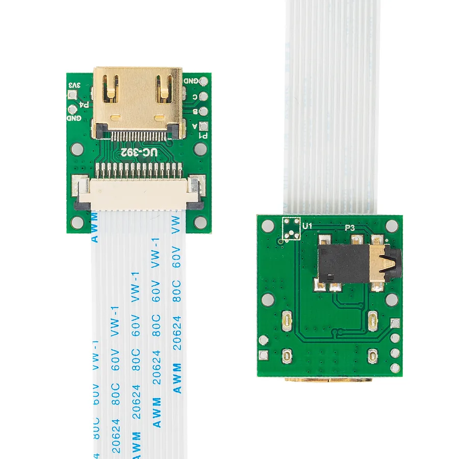 B0091 Arducam CSI to HDMI Cable Extension Module with 15pin 60mm FPC Cable for Raspberry Pi Camera V3/V1/V2/HQ (Pack of 2, 1 Set)