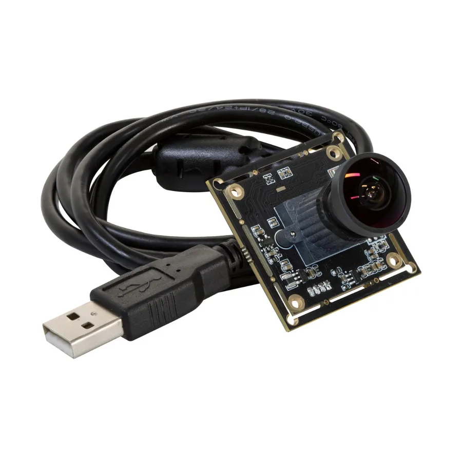 B0261 Arducam Fisheye Low Light USB Camera for Computer, 2MP 1080P IMX291 Wide Angle Mini H.264 UVC Video Camera Board with Microphone