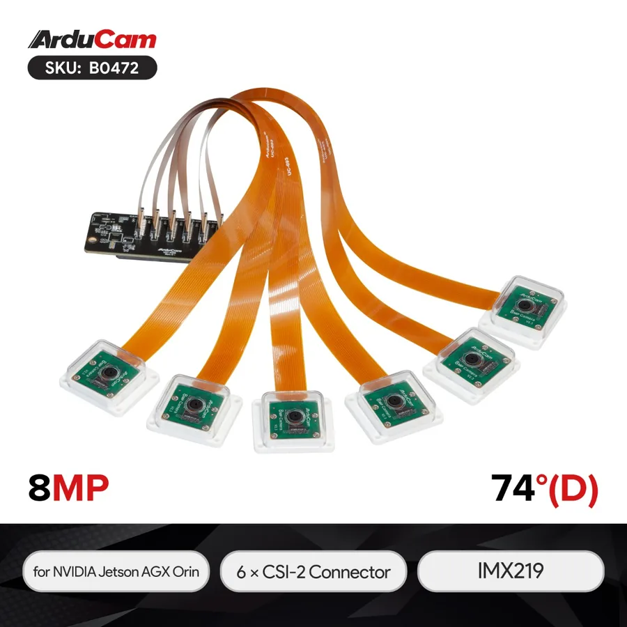 B0472 Arducam IMX219 Multi-Camera Kit for the NVIDIA Jetson AGX Orin