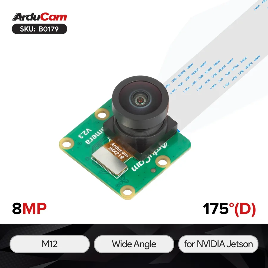 B0179 Arducam IMX219 Wide Angle Camera Module for NVIDIA® Jetson AGX Orin/Orin Nano/Orin NX