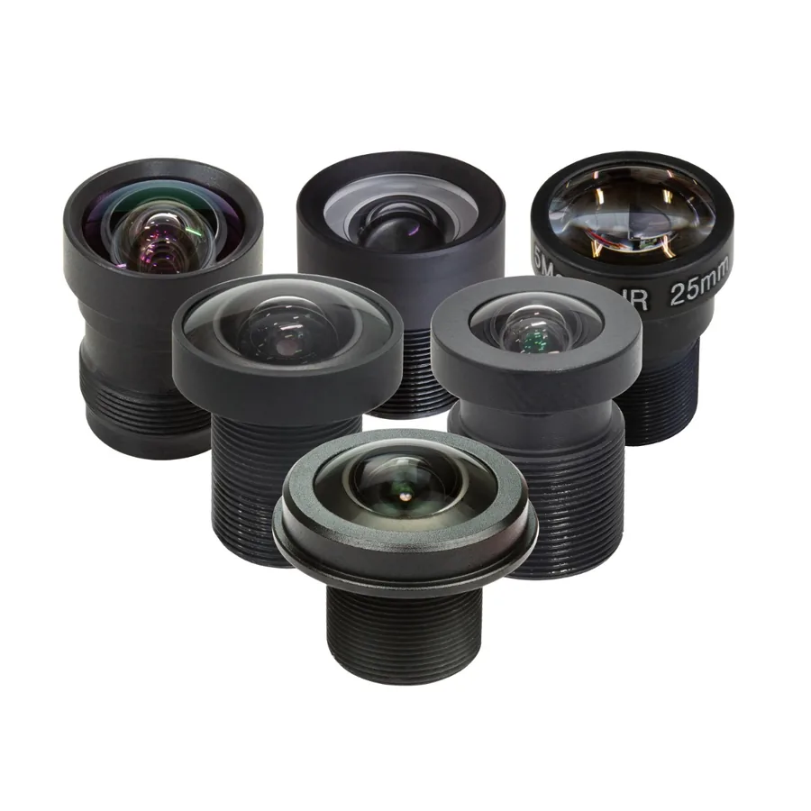 LK003 Arducam M12 Lens Kit for Raspberry Pi High Quality IMX477 Camera, Fisheye Wide Angle Telephoto M12 Camera Lenses with Lens Adapter