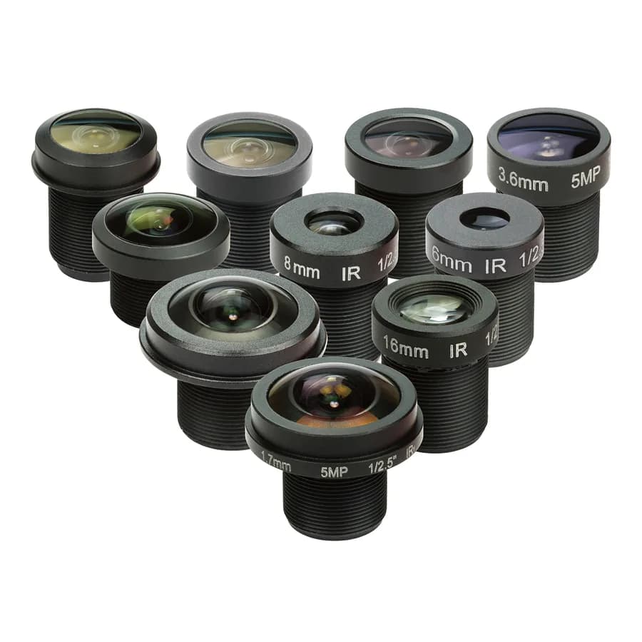 LK001 Arducam M12 Lens Set, Arducam Lens for Raspberry Pi Camera (1/4'') and Arduino, Telephoto, Macro, Wide Angle, Fisheye Lens Kit (10°- 200°) with M12 Lens Holder and Cleaning Cloth, Optical All-in-One