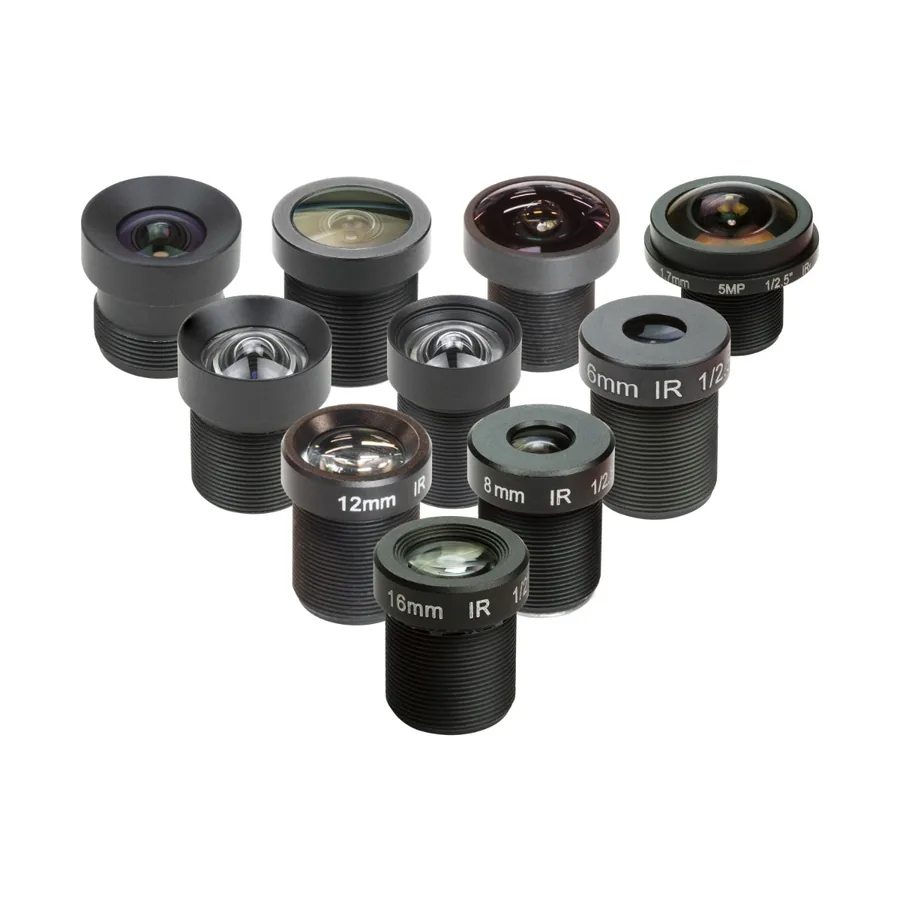 LK005 Arducam M12 Lens Set, Arducam Lens for USB Camera(1/2.7” 1/2.8″ 1/2.9″), Telephoto, Macro, Wide Angle, Fisheye Lens Kit (20°- 180°) with M12 Lens Holder and Cleaning Cloth, Optical All-in-One