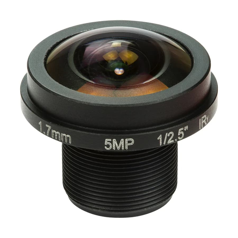 LN007 Arducam M12 Mount Camera Lens M25170H12 , 1/2.5" Optical Format, 1.7mm Focal Length, Fisheye