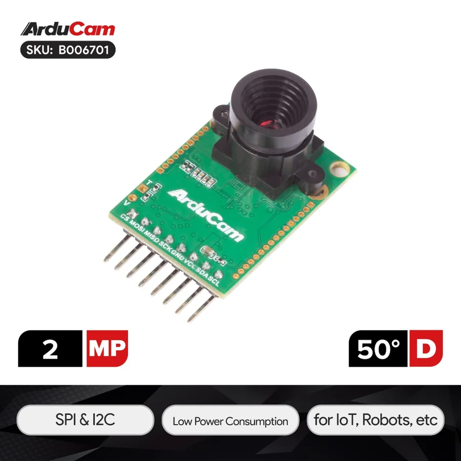 B006701 Arducam New 2MP Mini SPI Camera Module for Arduino UNO, Raspberry Pi Pico and other MCU