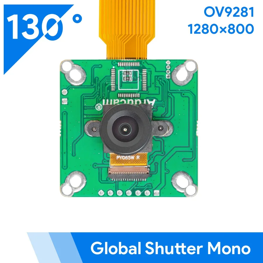 B0224 Arducam OV9281 1MP Global Shutter NoIR Mono Camera Module with 130deg M12 Mount for Raspberry Pi