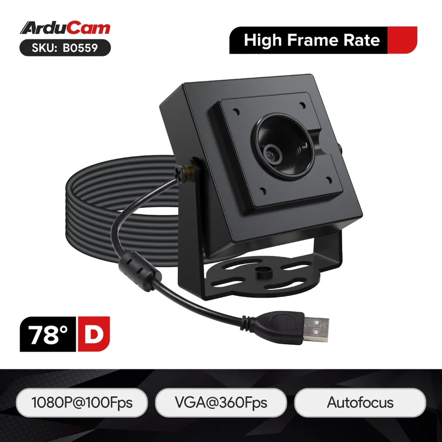B0559 High Framerate AutoFocus USB2.0 UVC Camera, Up to 360FPS, 1080P, Arducam ezBOX-Swift