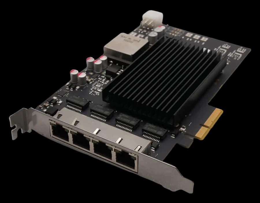 Quad 2.5G Ethernet Adaptor, POE