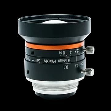 6mm, F2.8, 1/1.8", 6MP Lens, C-Mount