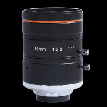16mm, F2.8, 1.1", 12MP Lens, C-Mount