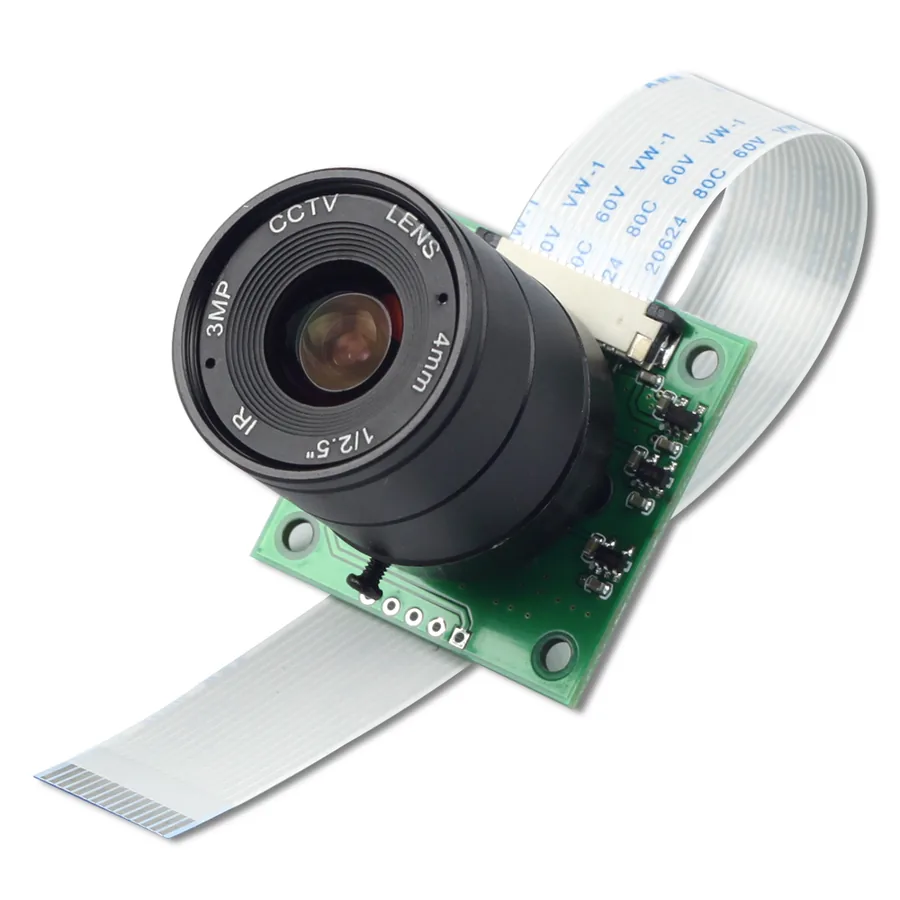 B0032 OV5647 Camera Board /w CS mount Lens fully compatible with Raspberry Pi 4/3B+/3 Camera